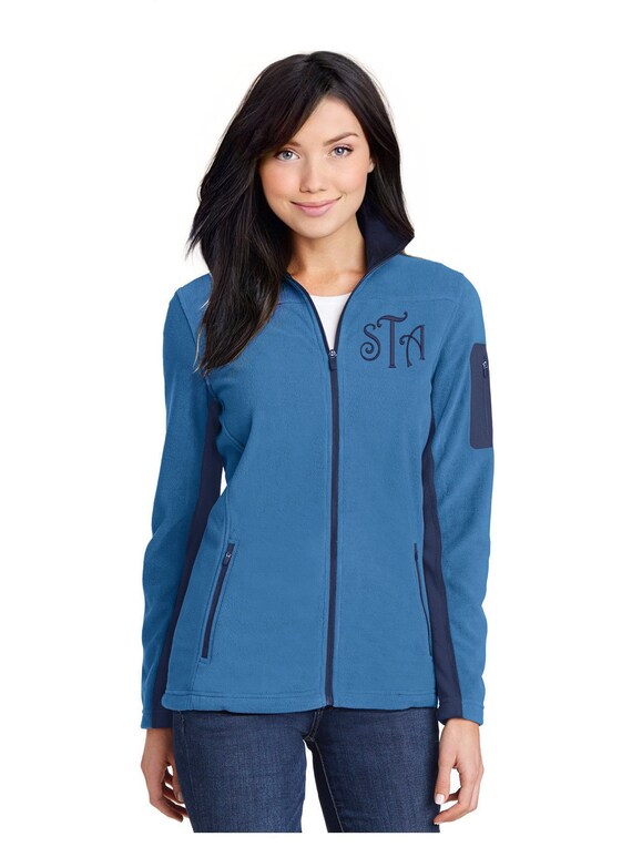 Monogram Fleece Jacket, Midweight Personalized Zip Up Fleece, Mothers Day Gift for Women, Jackets for Women, Custom Ladies Fit Jacket