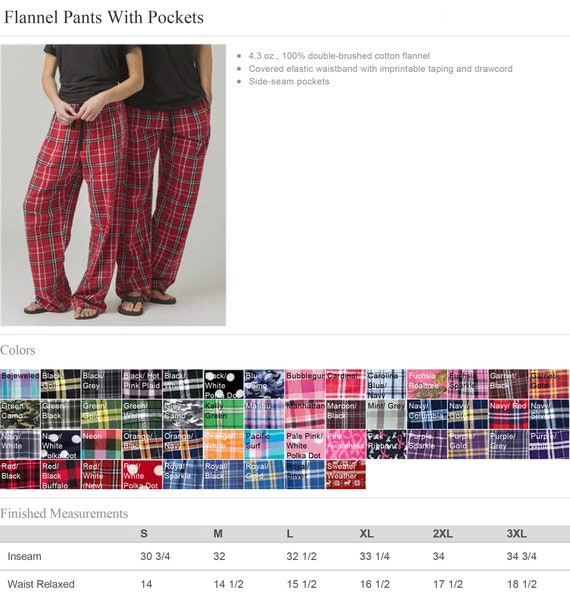 personalised flannel pyjamas
