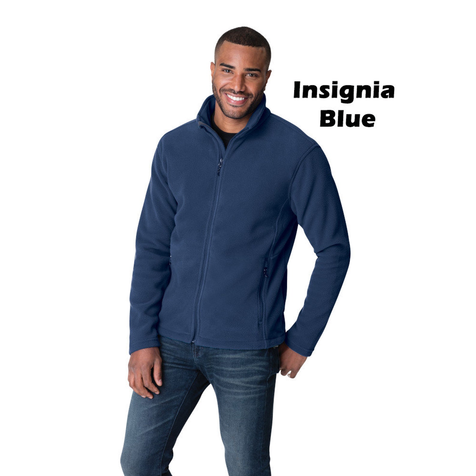 Male Nurse Jacket Midweight Fleece Zip Up Personalized Nurse Etsy