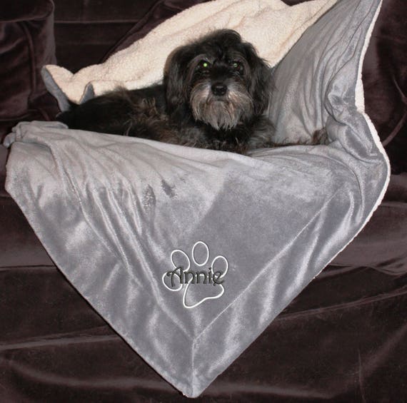 embroidered dog blankets