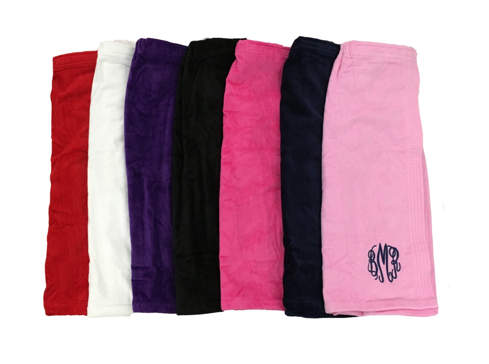 Monogrammed Terry Velour Spa Wrap Personalized Towel Wrap image 0.