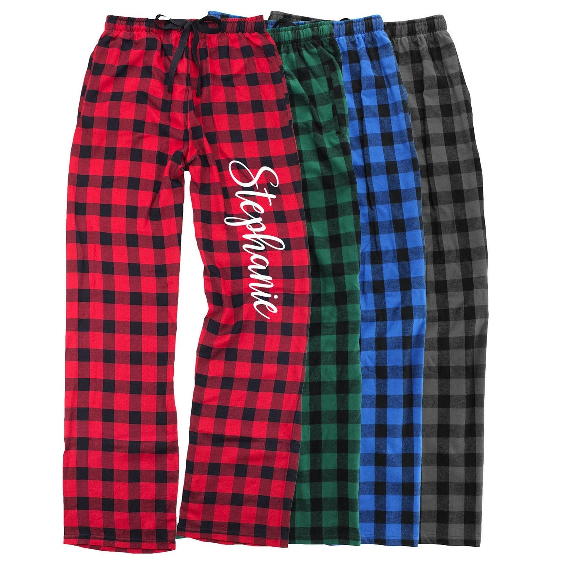 buffalo plaid jogger pajama pants