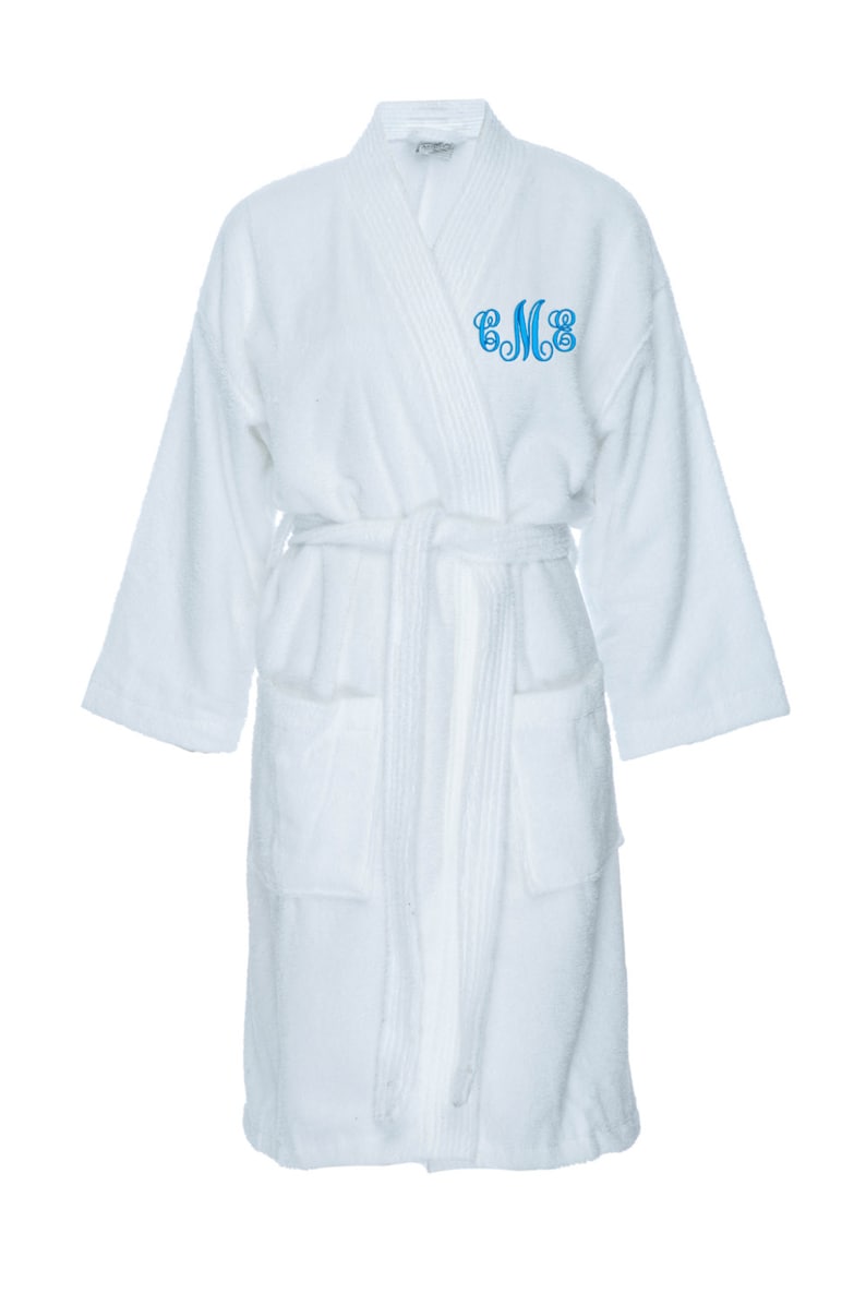 Monogrammed Long Terry Robe Personalized Terry Bath Robe Etsy