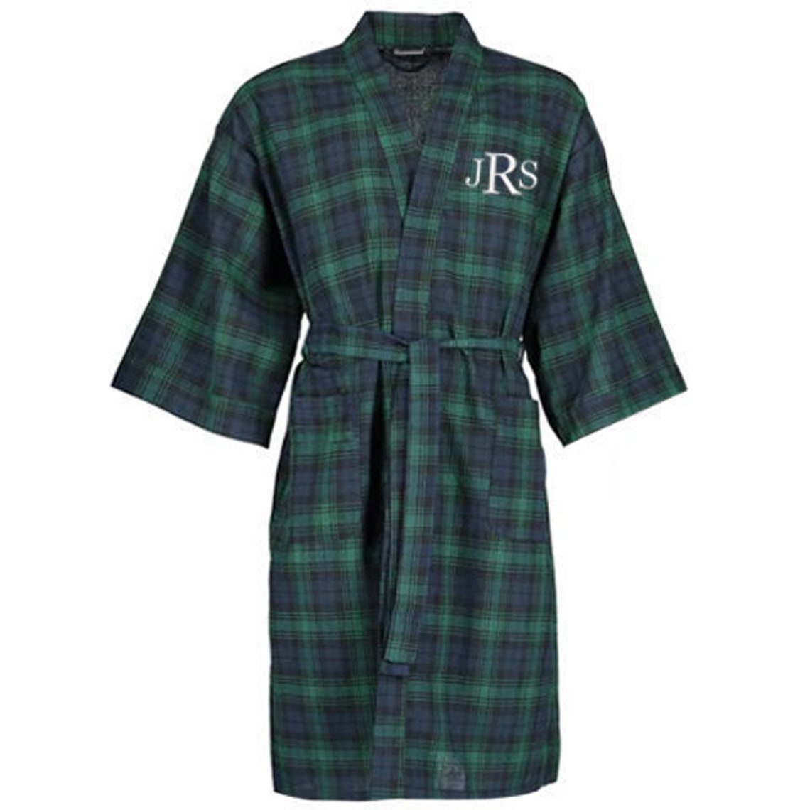 Monogrammed Plaid Robe Personalized Dad Robe Monogrammed Etsy