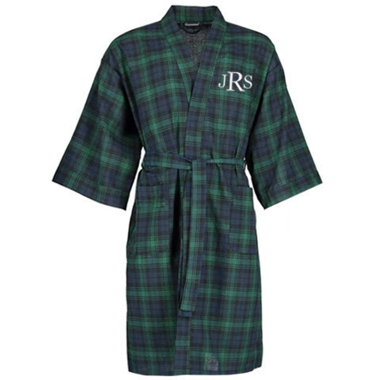 Monogrammed Plaid Robe Personalized Dad Robe Monogrammed Etsy