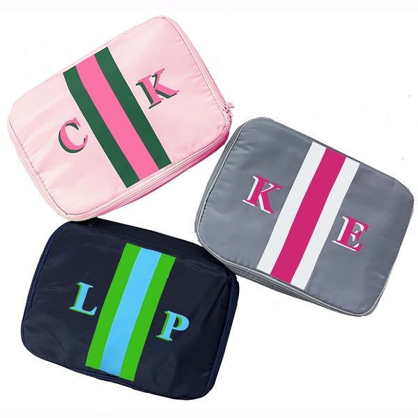 Personalized Makeup Bag, Personalized Cosmetic Case, Toiletry Bag, Shadow Monogram Bag, Monogrammed Cosmetic Case, Graduation Gift