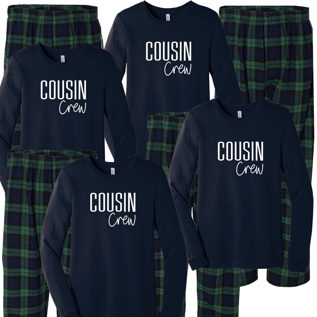 Cousin Crew Pajamas, Matching Family Christmas Pajamas, Xmas Dog