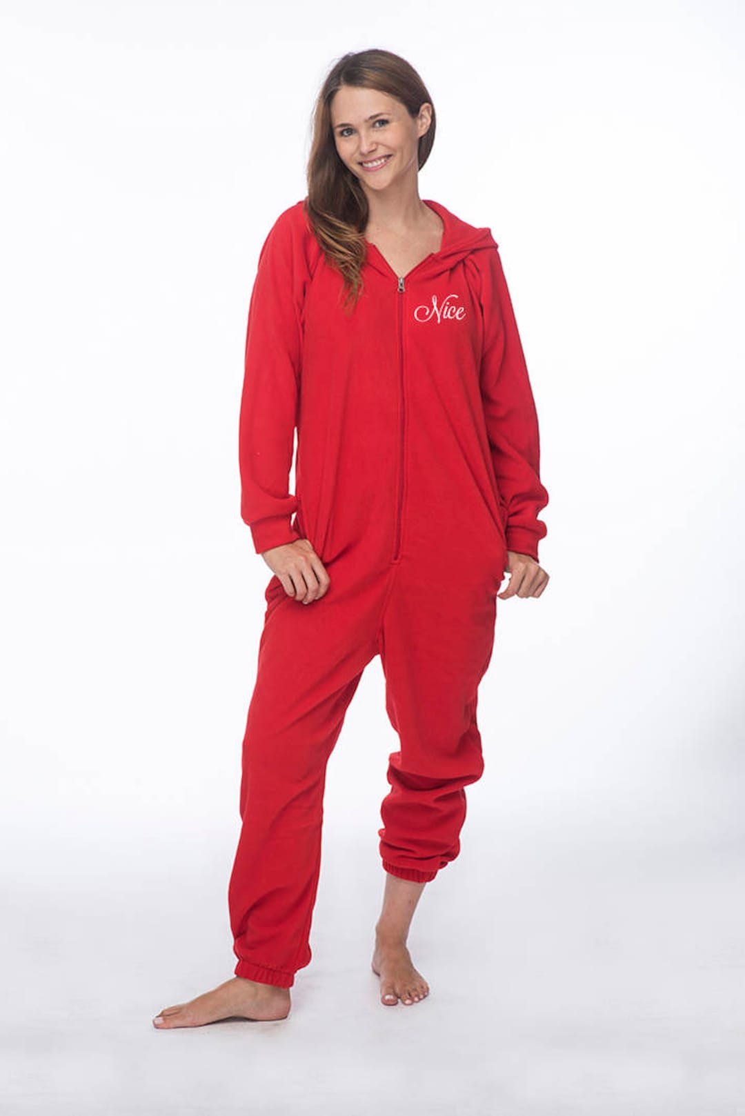 Nice Onesie, Nice Adult Onesie, Fleece Adult Onesie, Onesie for Adults, Christmas Onesies 
