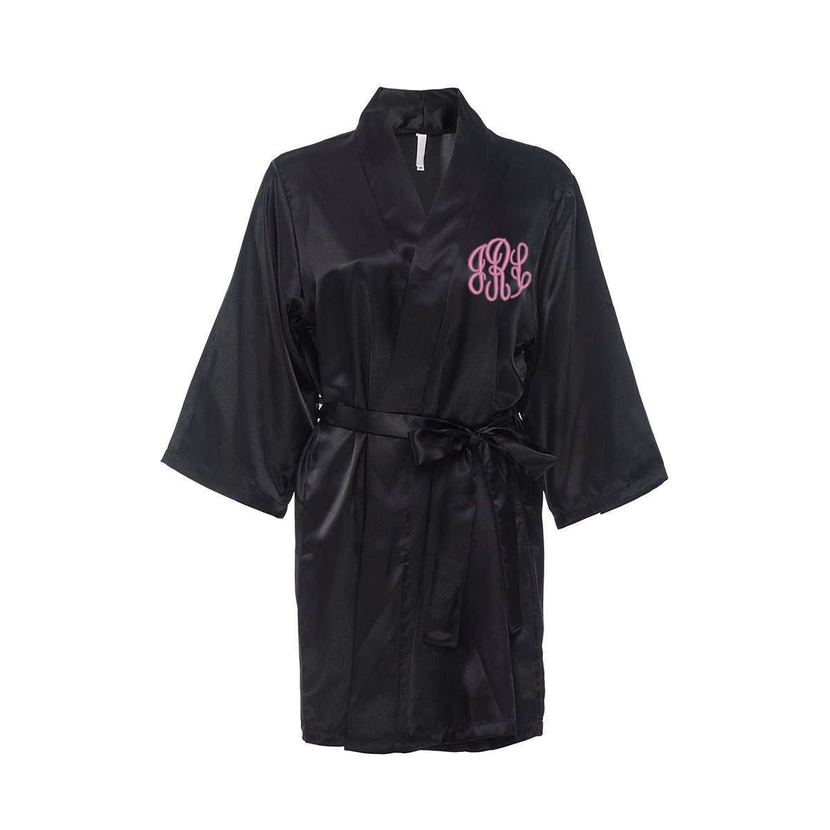 Monogrammed satin robe Personalized satin robe custom satin Etsy