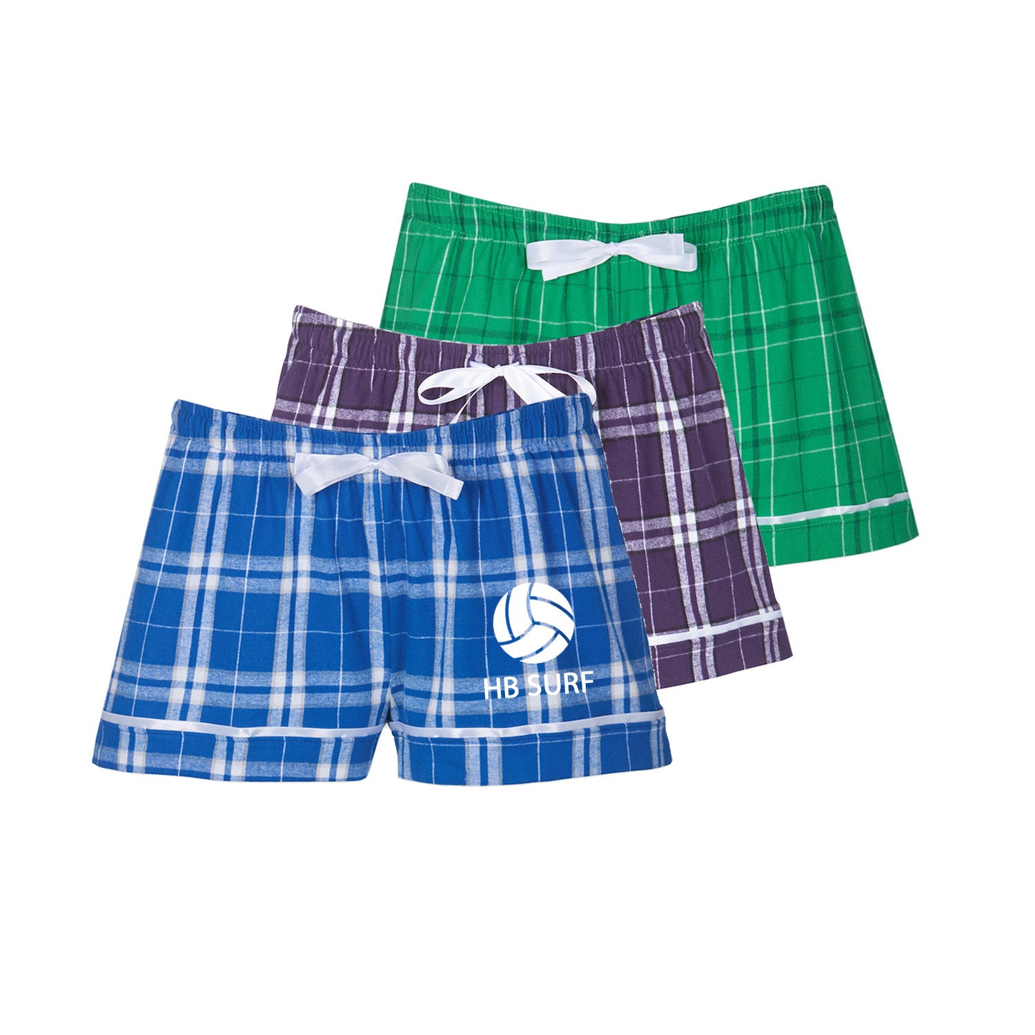 Monogrammed Boxers / Women's Boxer Shorts / Personalized Plaid