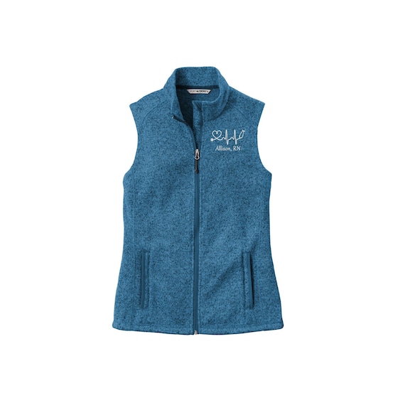 Nurse Fleece Vest, Personalized Gifts for Nurses, Custom Nursing