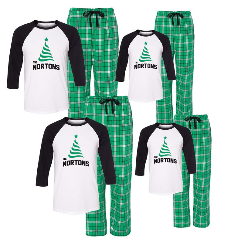 Personalized Family Matching Christmas Pajamas Custom Family Etsy