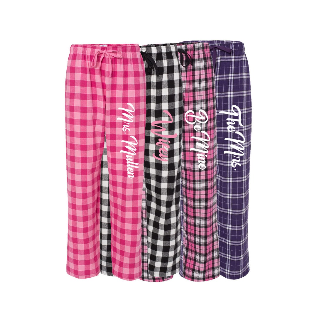 Valentine's Day Pajama Pants, Personalized Flannel Pajamas, Gifts for Her, Vday Gift Ideas