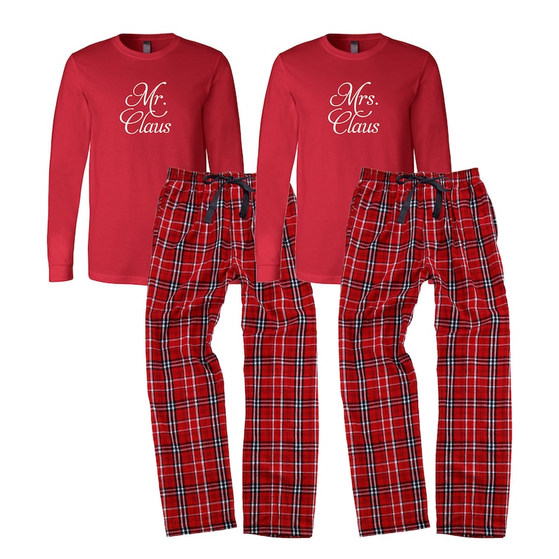Mr. and Mrs. Claus Flannel Pj Set Adult Christmas Pajamas Etsy Mr. and Mrs. Claus Flannel Pj Set Adult Christmas Pajamas Etsy