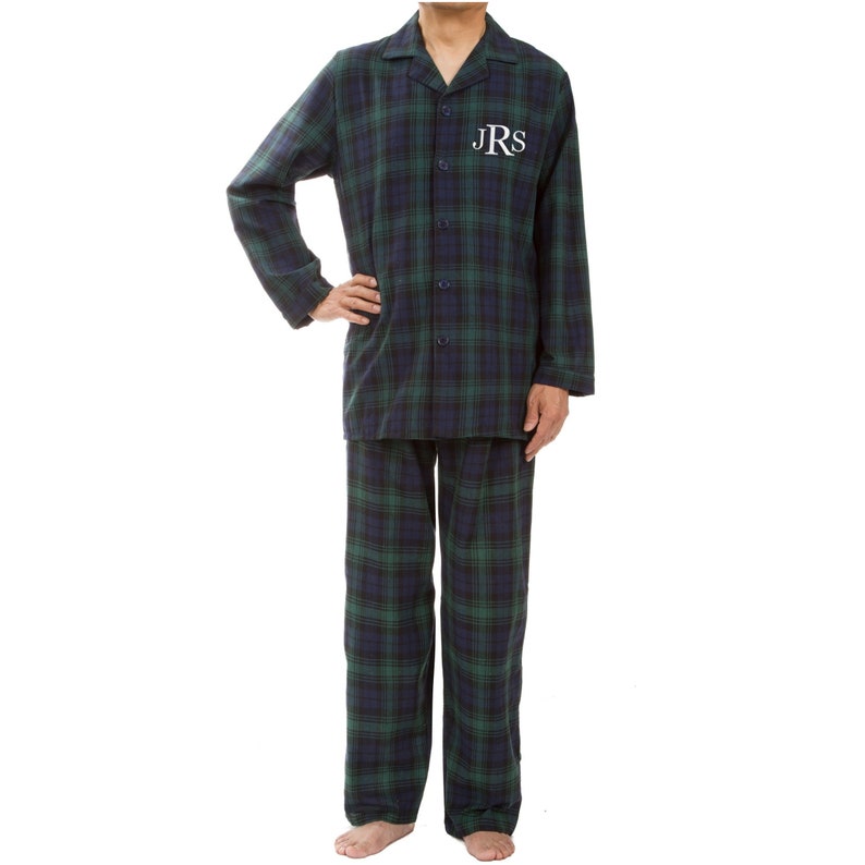 Mens Monogrammed Pajamas Personalized Dad Pajamas | Etsy