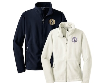 Monogrammed Fleece Jacket, Personalized Fleece cadet, Fleece zip up jacket, fleece outwear, ladies custom fleece jacket, christmas gift idea