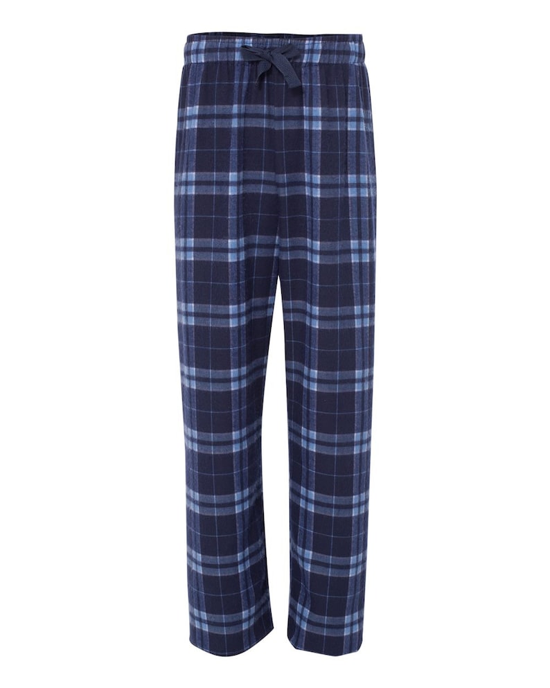 Personalized Matching Flannel Pajama Pants in Navy and Blue - Etsy