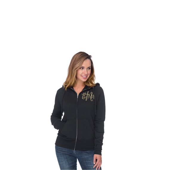 Monogram zip up sweatshirt Clearance