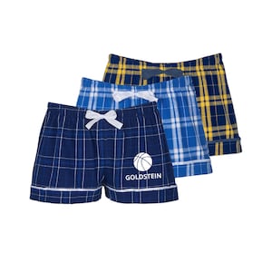 Basketball Boxer Shorts, Personalized Team Spirit flannel pajama bottoms, sleepwear loungewear, BBall team pajama boxer, team gift ideas