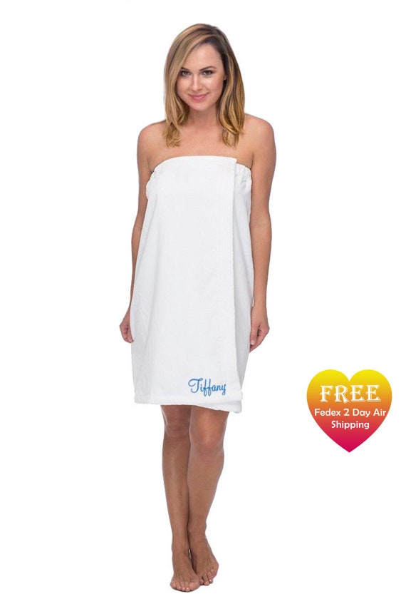 Monogrammed Terry Velour Spa Wrap, Personalized Towel Wrap, Custom Monogrammed Spa Wrap, Dormitory Spa Wrap, Personalized Graduation Gift