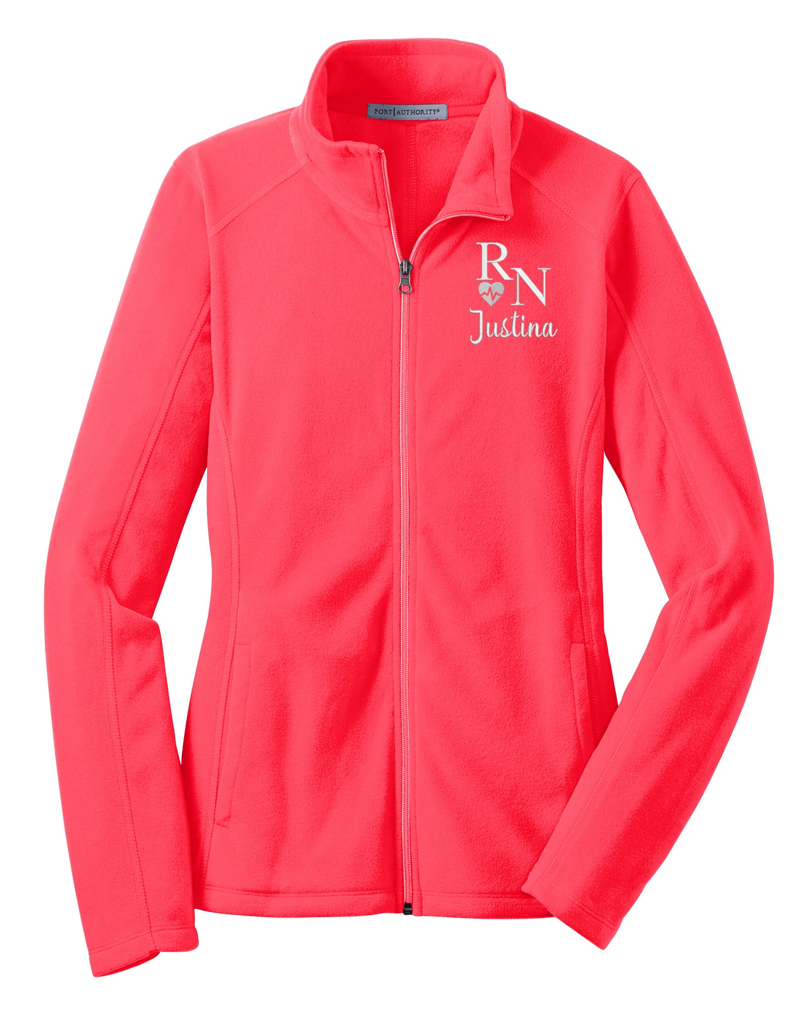 Nurse Jacket LIGHTWEIGHT Fleece Zip Up Personalized Nurse Etsy