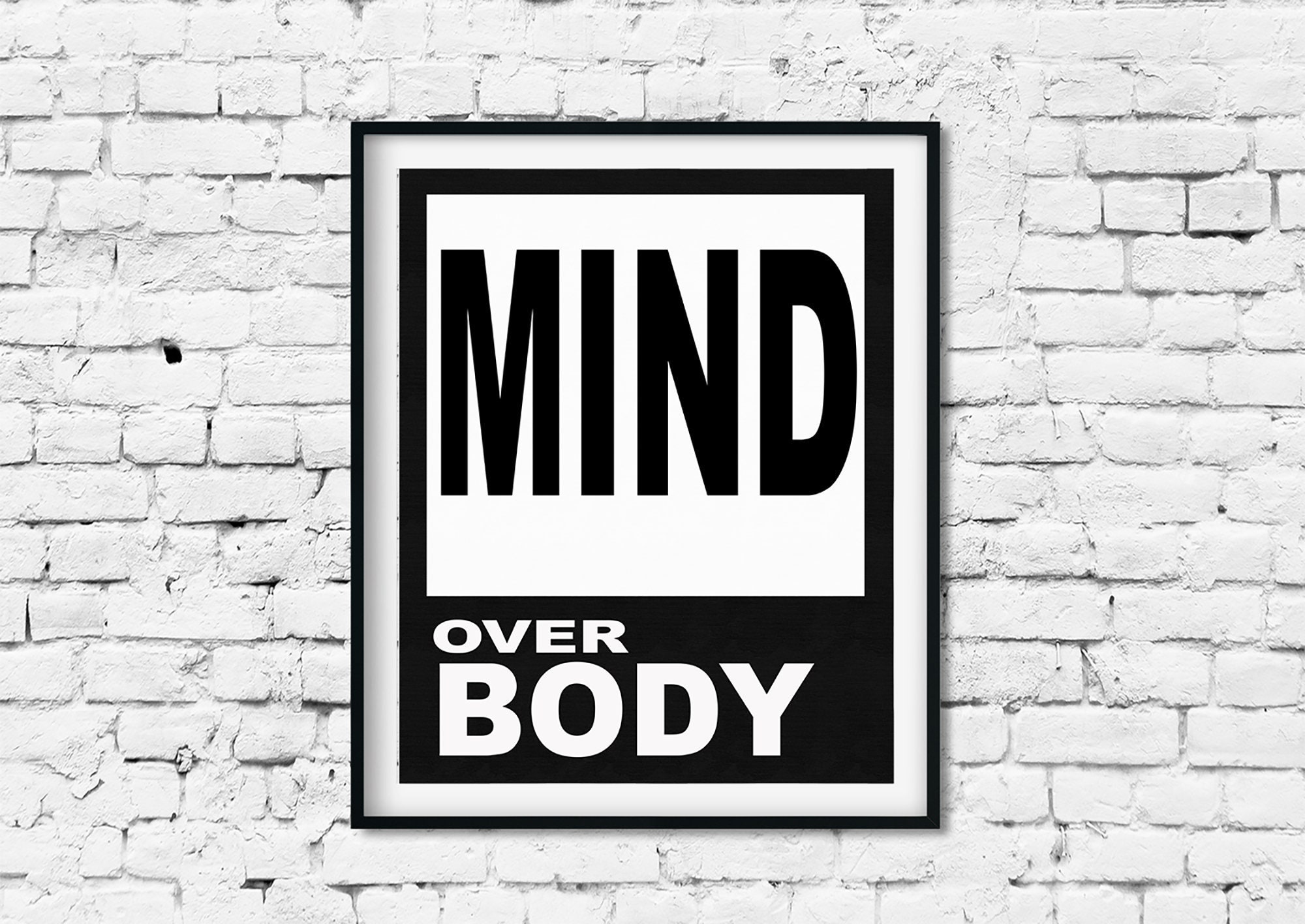 Inspire Wall Art for Home Gym in Black and White Gym Art. Etsy