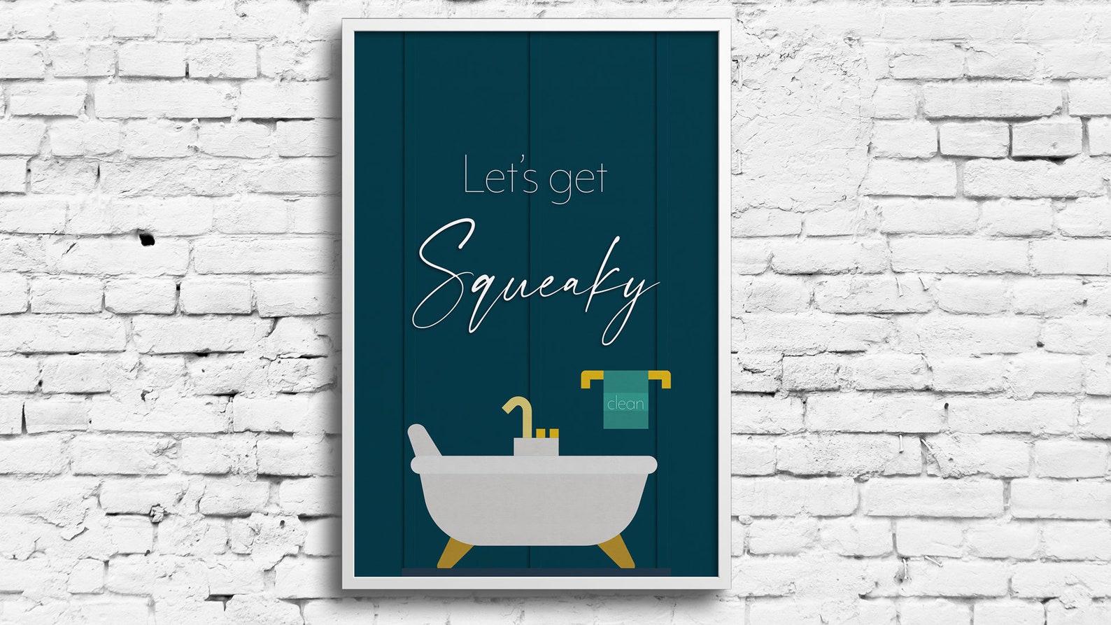 Modern Bathroom Printable Bath Art Guest Bathroom Decor Hexagon Art so ...