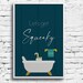 Modern Bathroom Printable Bath Art Guest Bathroom Decor Hexagon Art so ...