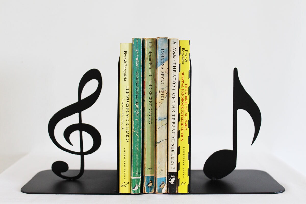 Musical bookends Cool metal bookends handmade from steel