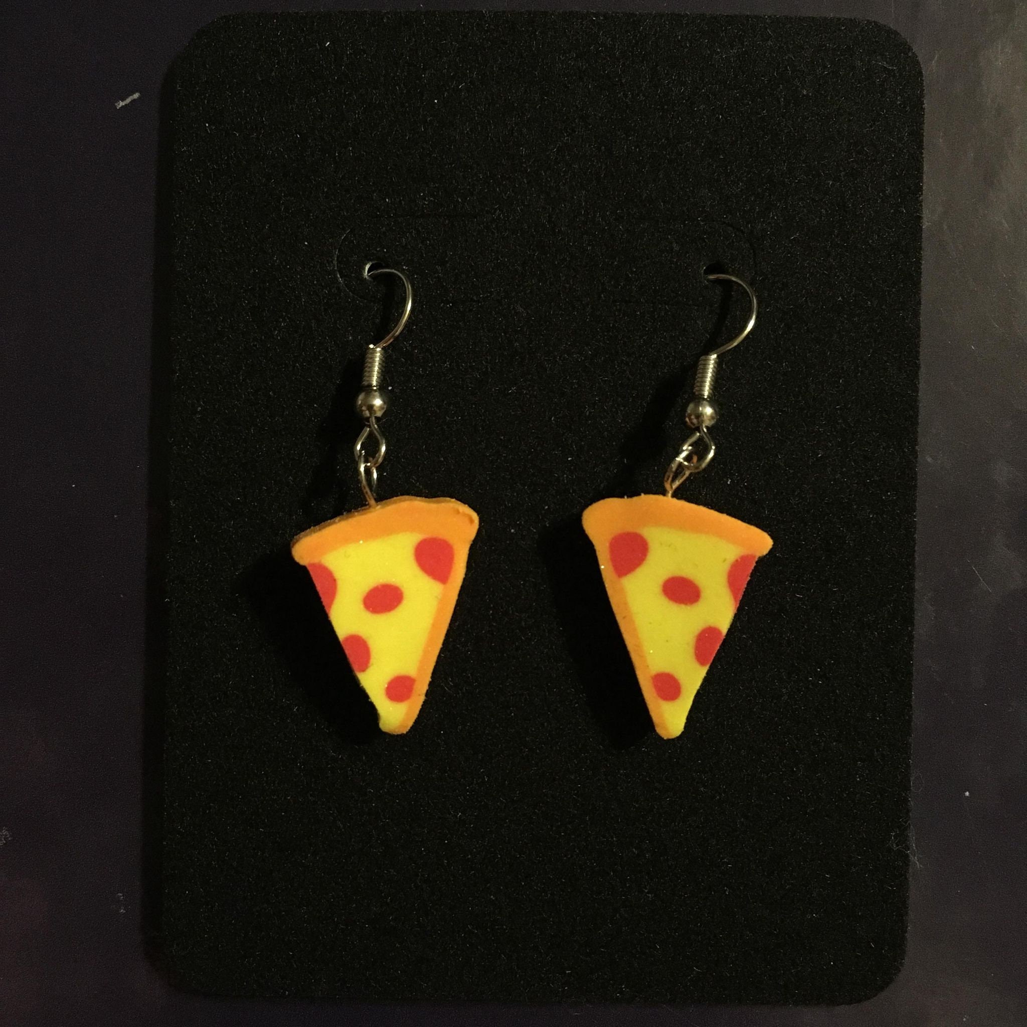 Pizza Eraser Earrings Etsy