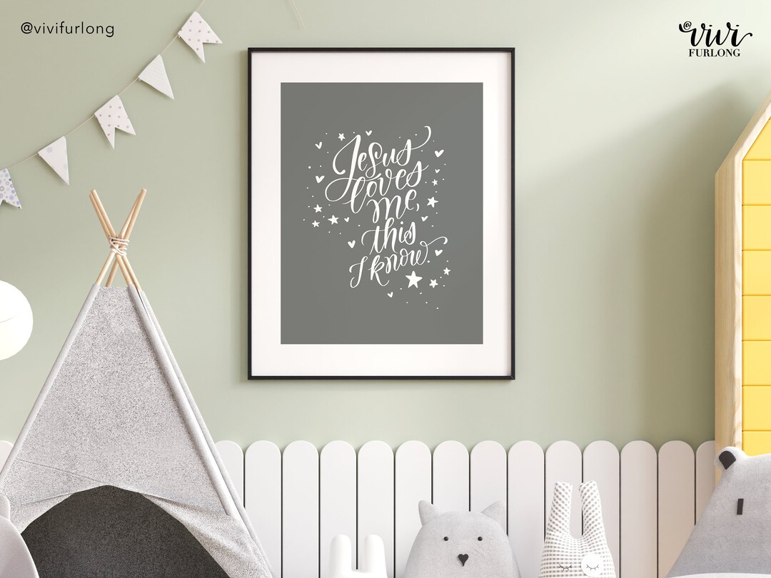 Jesus Loves Me | Printable | Digital Download | Christian Print ...