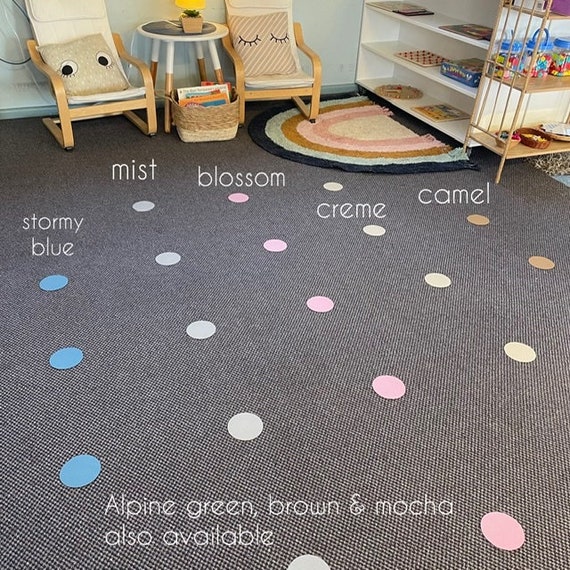 Velcro Mat Spots NEUTRALS Choose Your Quantity and Colours Carpet