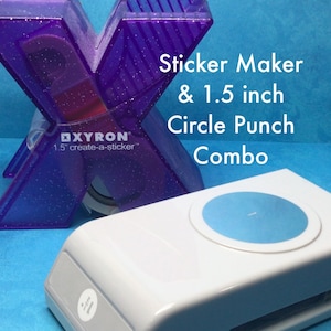 Sticker Maker EK Success 1 Circle Punch 1.5 Circle Punch Create Literacy  and Numeracy Discs and Stickers 