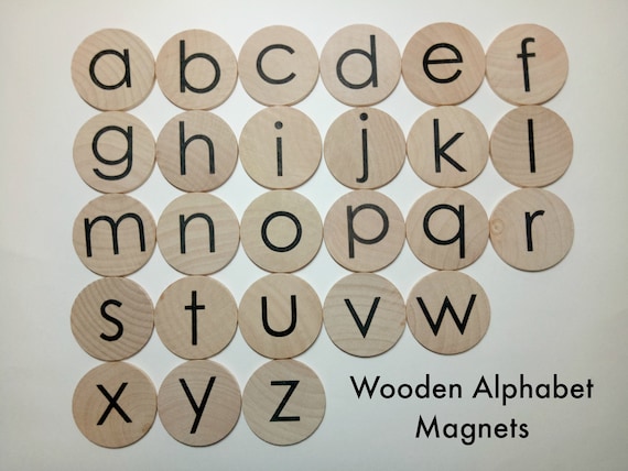 wooden alphabet magnets