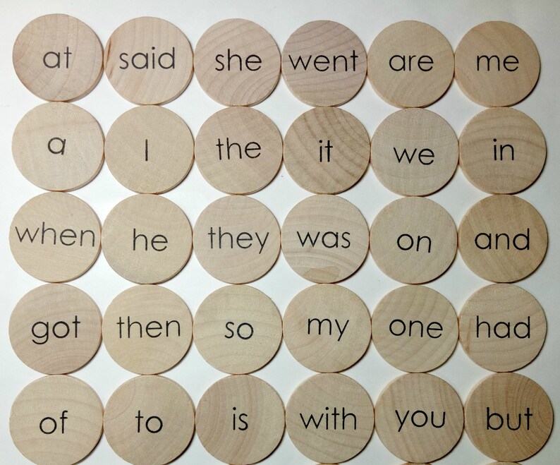Wooden sight word sight word reading resource Etsy