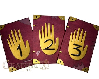 Fan-made Journal 3 gravity falls cosplay inspired personalized hardcover journal notebook