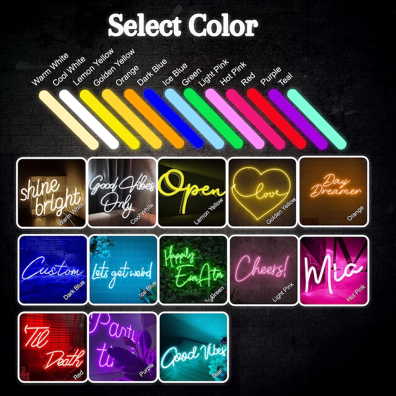 Custom Neon Sign Wedding Neon Sign Gift Name Neon Sign LED Neon Light
