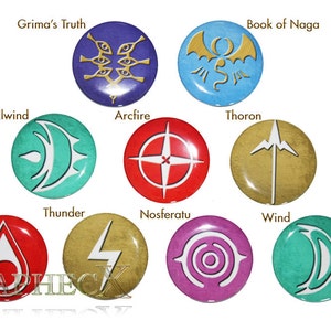 Fan-made Fire Emblem Robin Thunder Fire Wind Thoron cosplay inspired personalized buttons