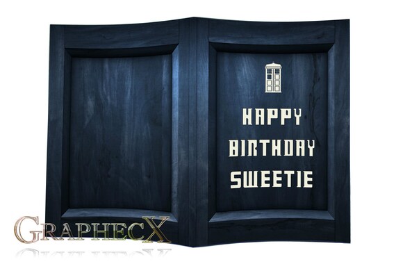 Doctor Who Tardis Inspired Personalized Birthday Card Etsy