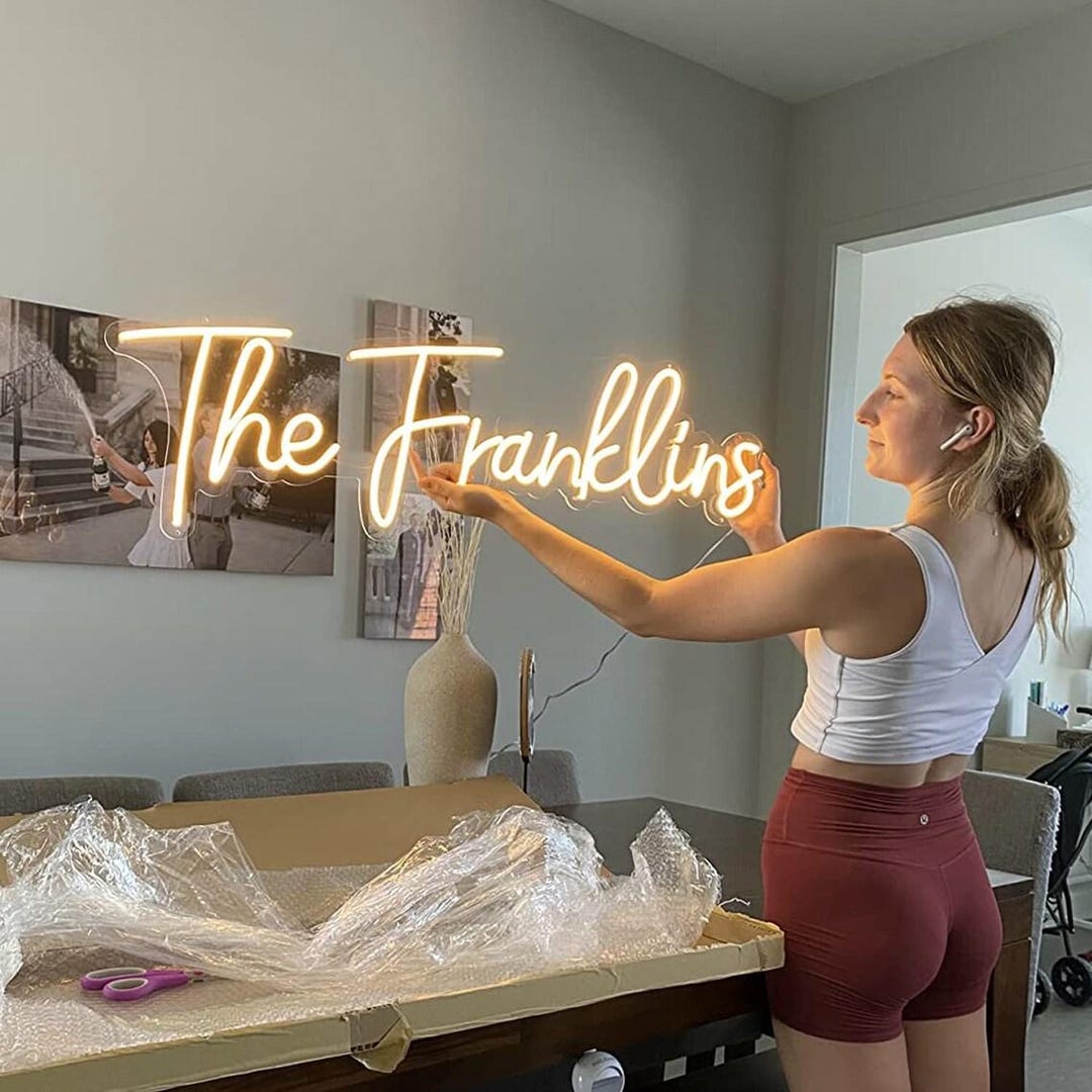 Custom Neon Sign Wedding Neon Sign Gift Name Neon Sign LED Neon Light