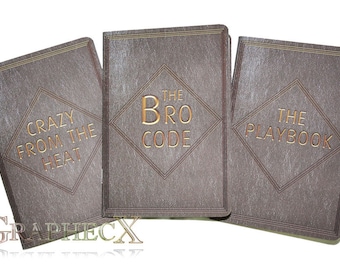 Fan-made Bro Code Playbook Crazy from the heat How I met your Mother inspired personalized journal notebook