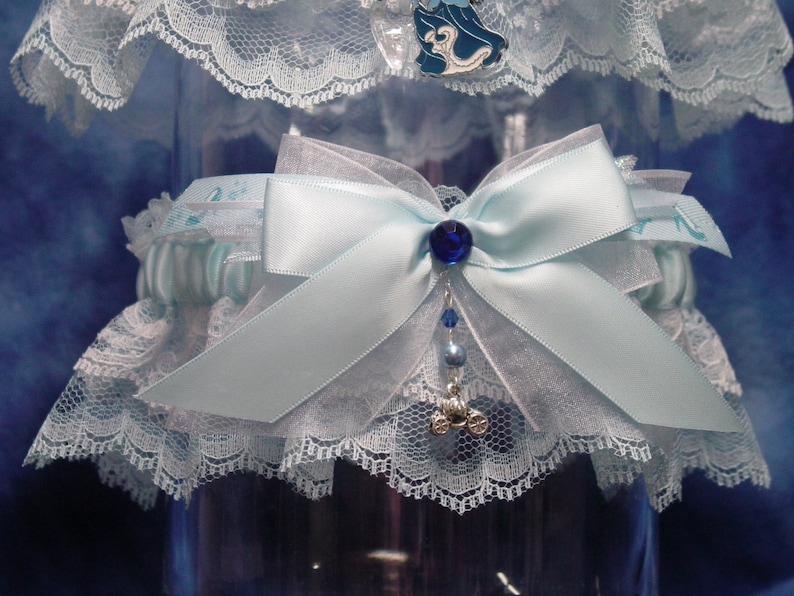 Cinderella Inspired Garter Set in Blue