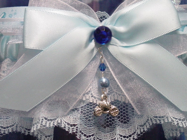 Cinderella Inspired Garter Set in Blue