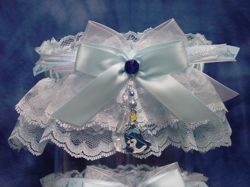 Cinderella Inspired Garter Set in Blue