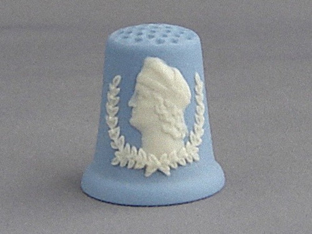 Wedgwood Thimble King Henry VII Blue Jasperware Etsy