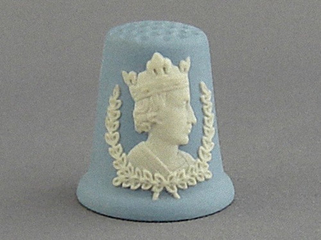 Wedgwood Thimble King Henry I, Blue Jasperware Etsy