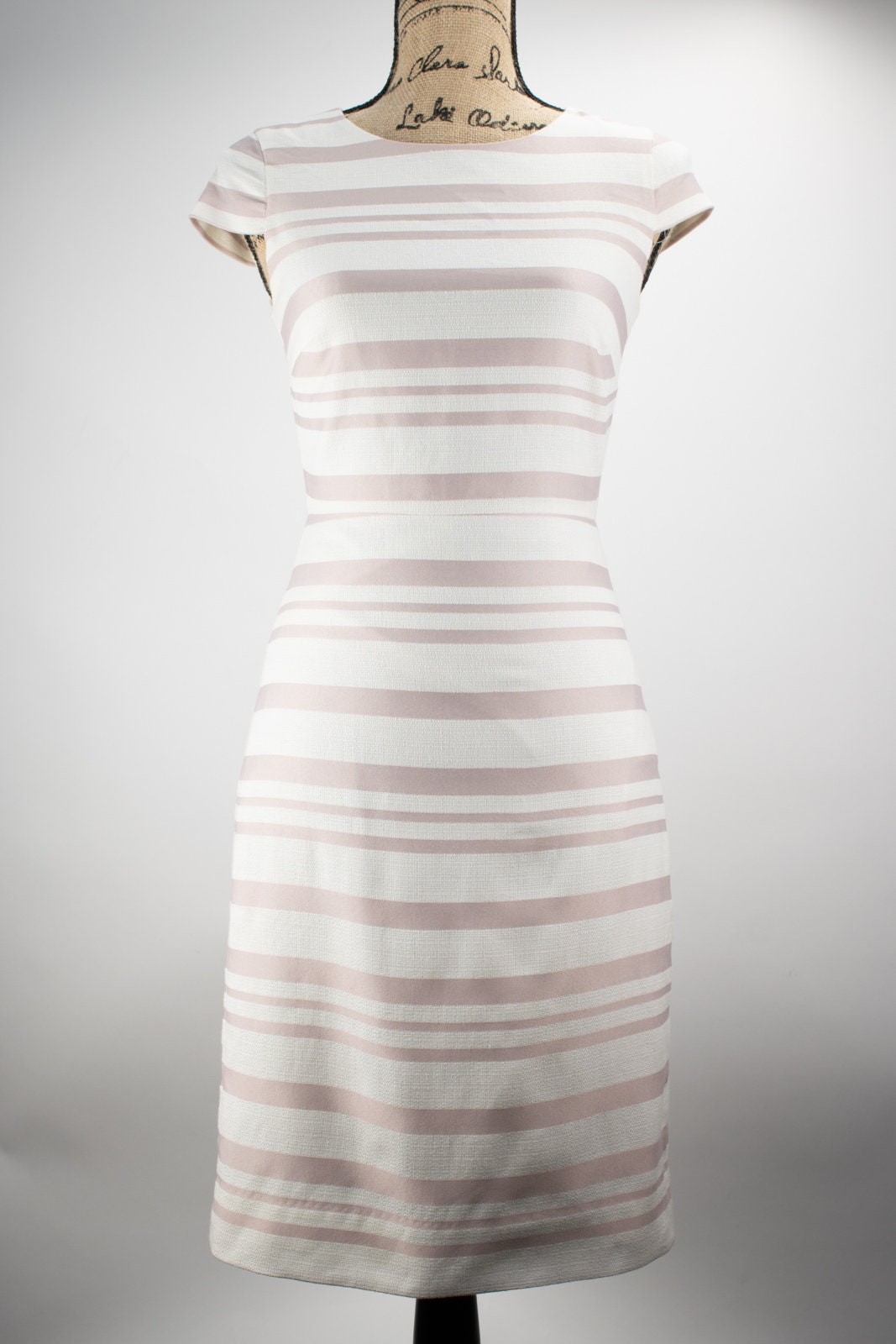 J CREW Pink and White Striped Dress 