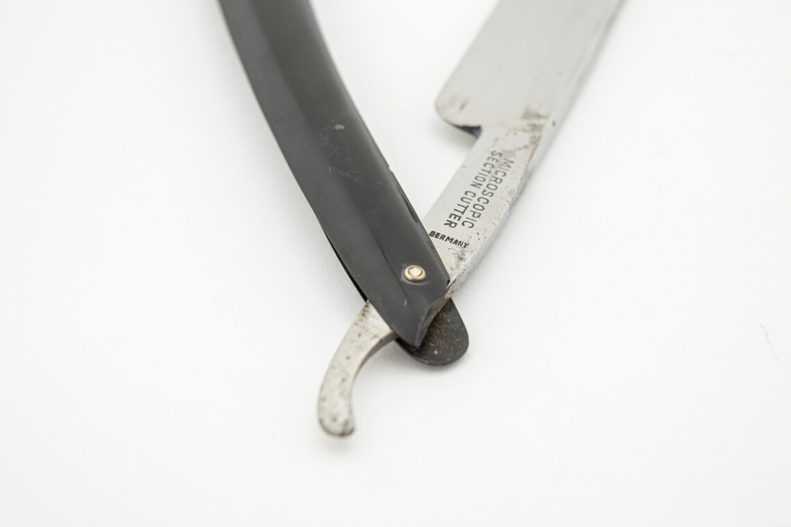 Vintage Straight Razor 7/8 Microscopic Section Cutter Germany Etsy
