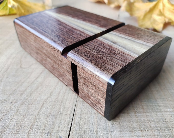 Tarot Box, Walnut & Bog Oak Wood Tarot Card Box Etsy