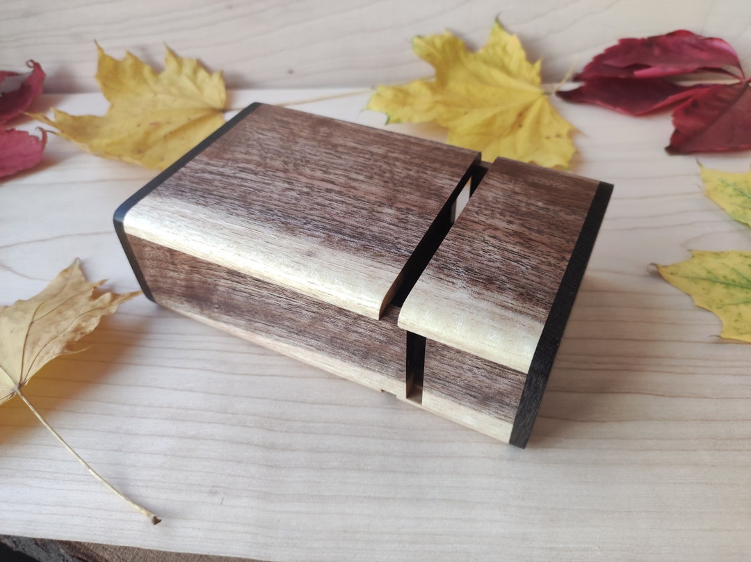 Tarot Box Walnut & Bog Oak Wood Tarot Card Box Etsy
